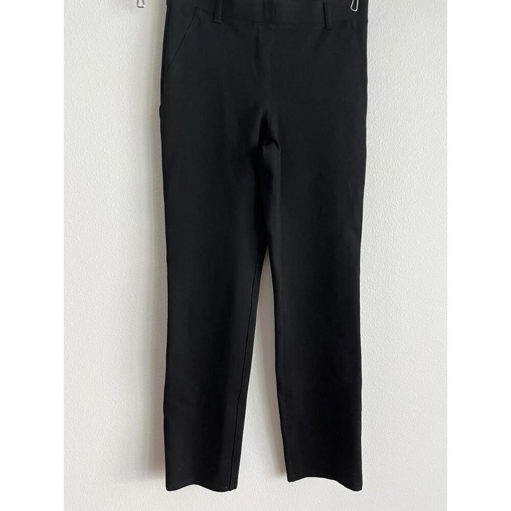 Quince Womens Ultra-Stretch Ponte Pintuck Ankle Pant Black Small